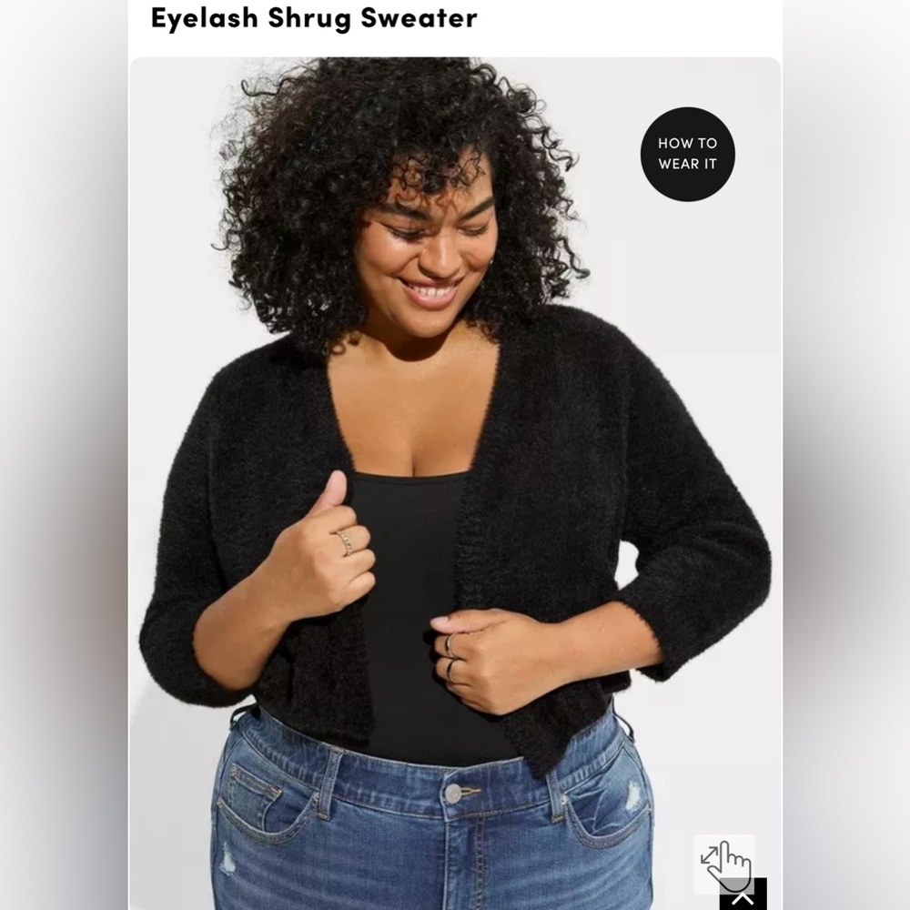 *NWT* Torrid Eyelash Shrug Sweater - Black - 2X - 18/20